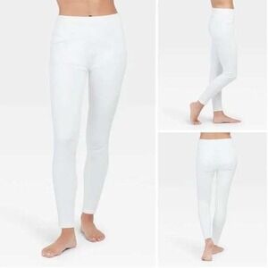 Assets by Spanx White Shaping Denim Leggings‎ Style 20363R M Medium Pull On